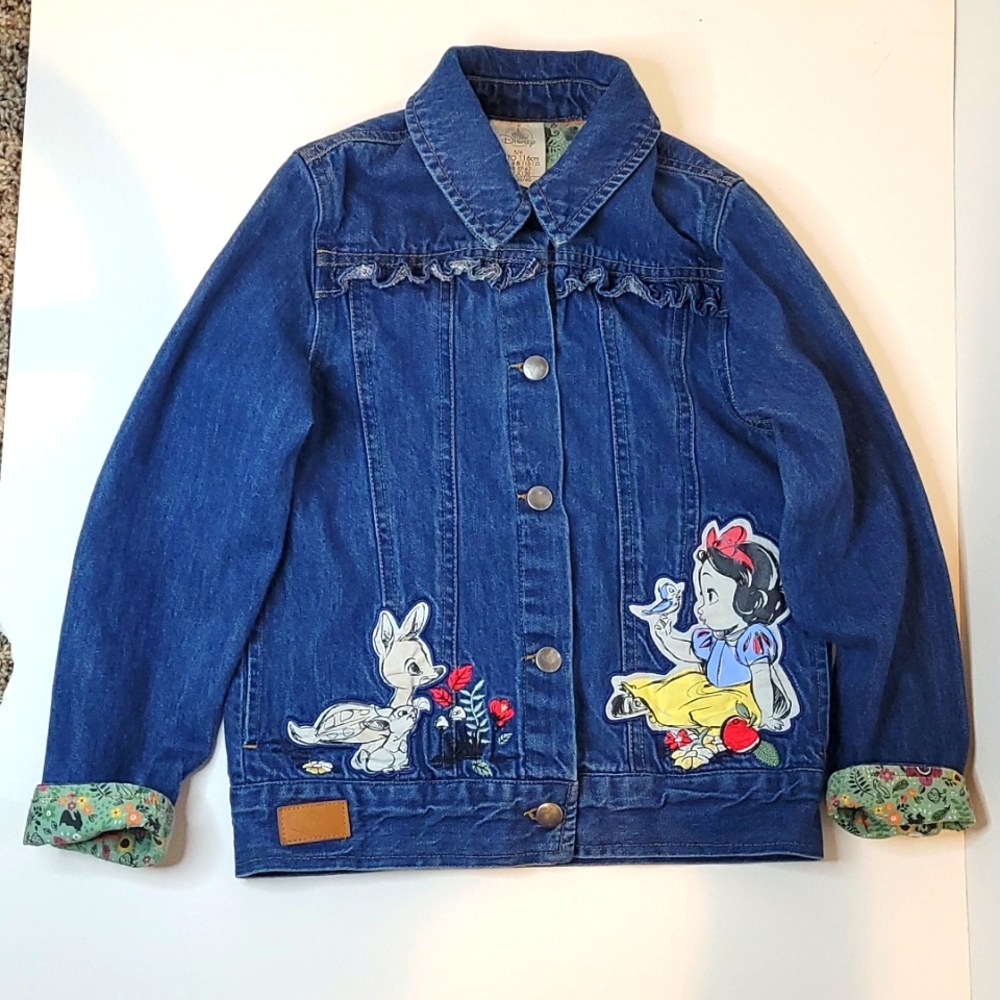 Disney Animations Girls Jean Jacket Bambi Thumper Snow White Girls 5/6